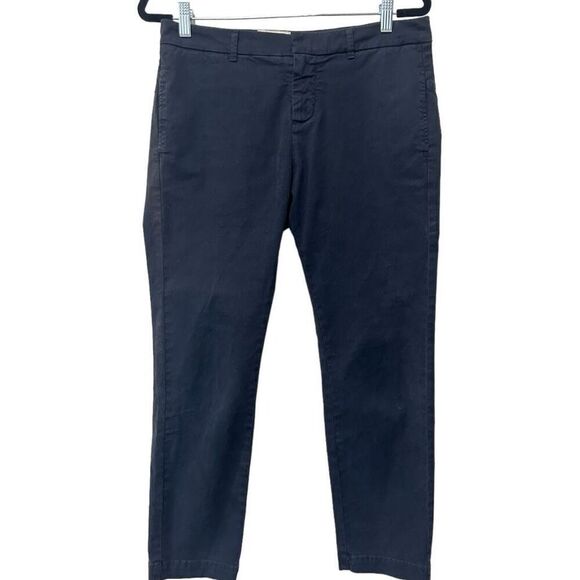 Nili Lotan Woman’s Black High Rise Cotton Straight Leg Chino Pants Size 4 - Picture 1 of 9